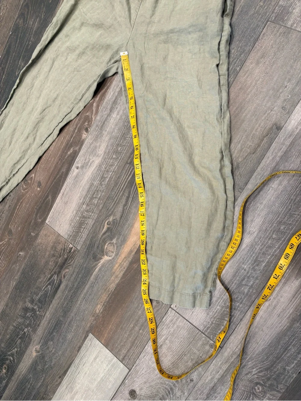 Quince 100% European Linen Pants Size Medium Olive Green Minimalist Boho Women